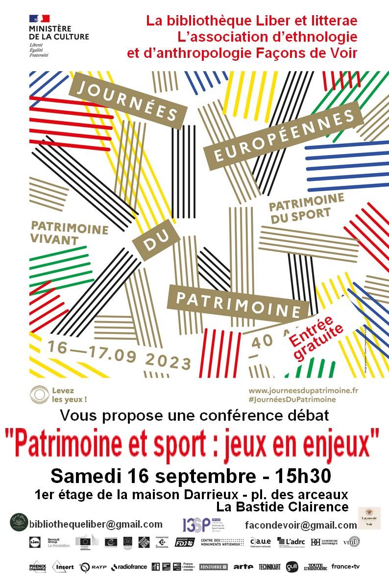Conférence-débat "Patrimoine et sport : jeu et enjeux"
