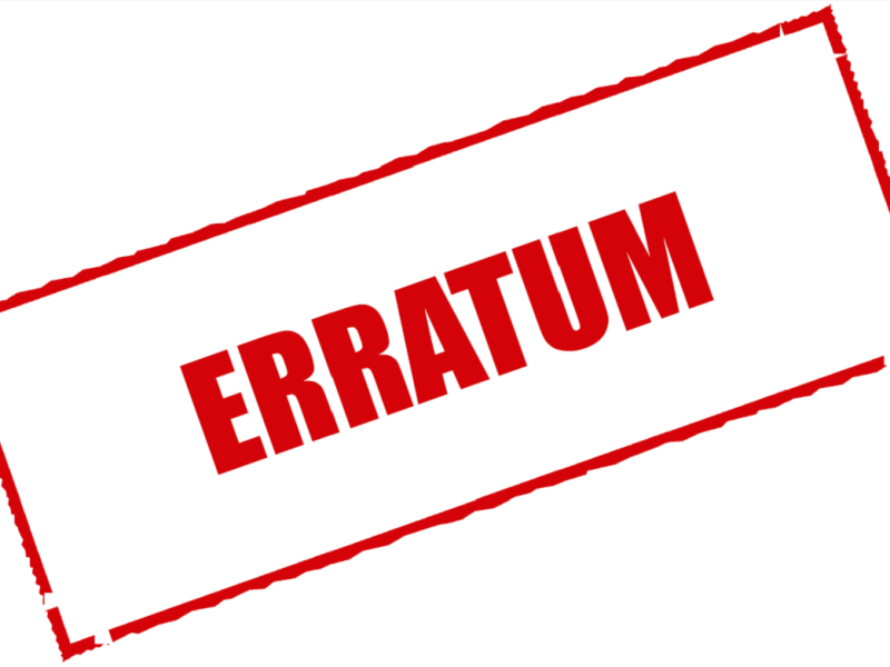 Erratum